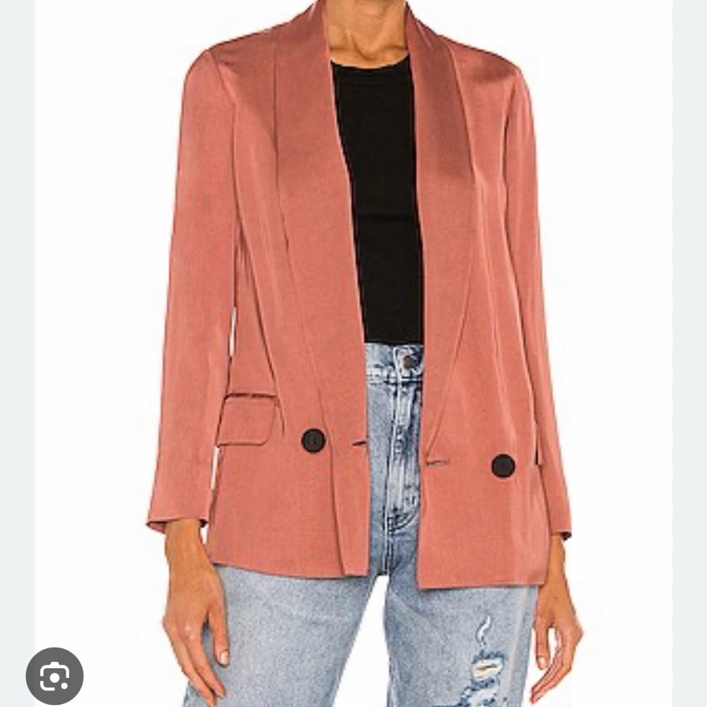 AllSaints Rafaella Blazer Redwood Rust Red Double Breasted Size 6
